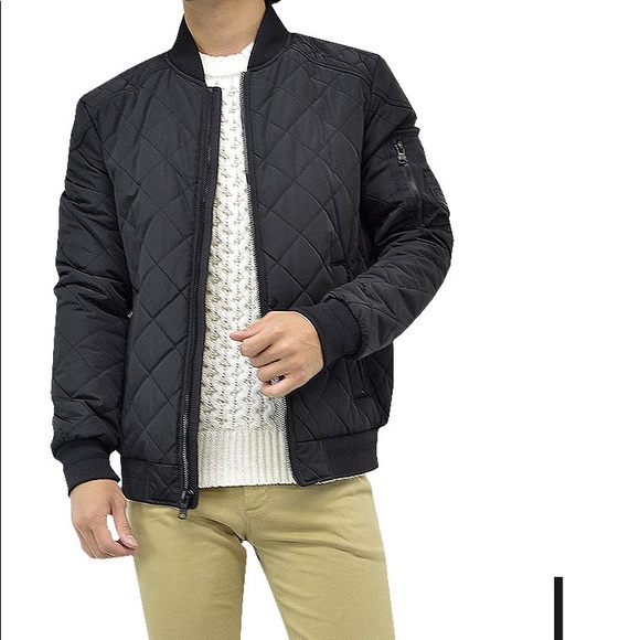 calvin klein quilted bomber jacket